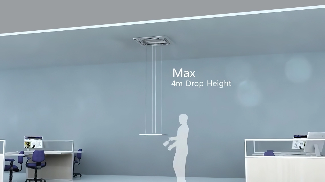 MyCond 4-cestná kazeta (570*570) maximálna výška prívodu vzduchu 4 metre