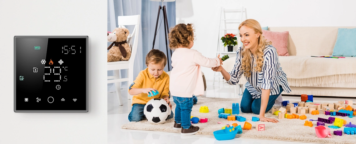 Termostat MyCond Block fan coil - príjemná klíma pre rodinu