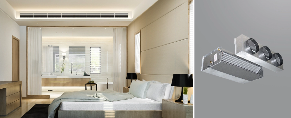 MyCond HPL Moderná hotelová izba so strednou ventilátorovou jednotkou ESP.