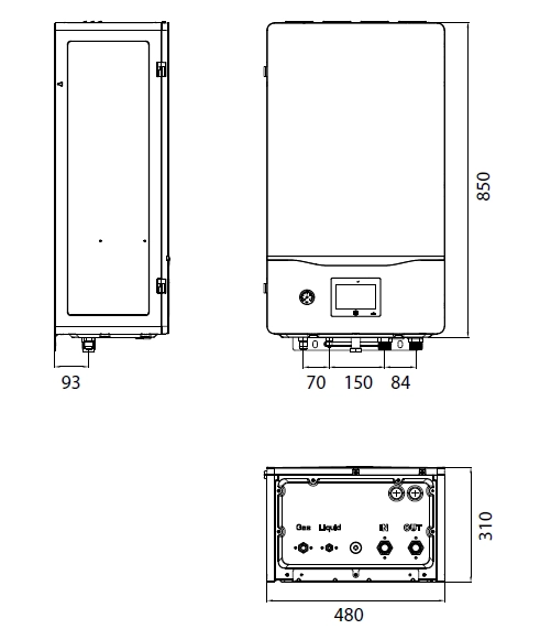 Celkové rozmery boxu MyCond Hydro - 1