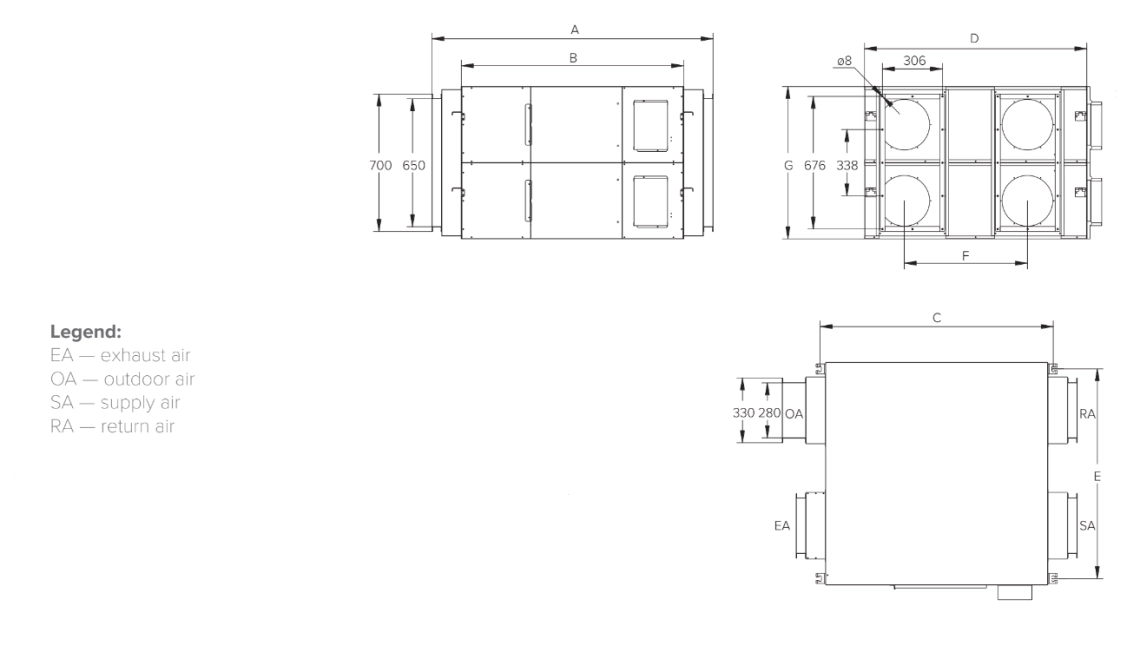 MyCond MVS***-DW Celkové rozmery - 4