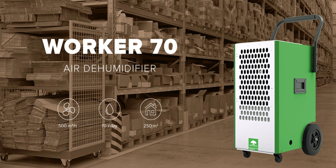 MyCond Worker pre sklad 70 l/deň, 500 m³/h, plocha do 250 m²