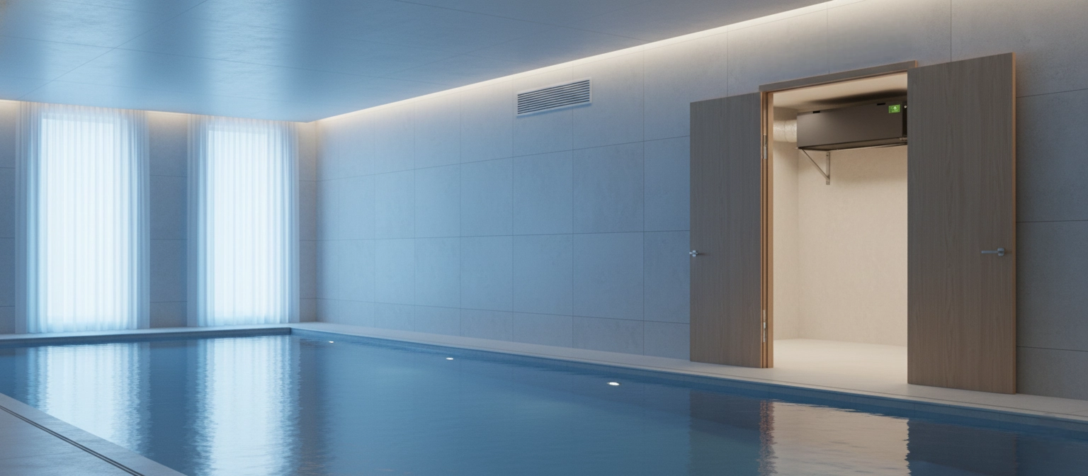 Kanálový odvlhčovač pre bazény s čistou a suchou atmosférou Mycond MSHAC